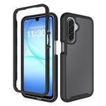 Mobilcover til Samsung Galaxy A18 4G / A17 5G / A17 4G / A26 5G / A16 5G / A16 4G, gennemsigtigt mat PC + TPU 2-i-1-beskyttelsescover mod fingeraftryk