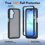 mobilskal för Samsung Galaxy A18 4G / A17 5G / A17 4G / A26 5G / A16 5G / A16 4G, Genomskinligt Matt Anti-Fingeravtryck PC + TPU 2-i-1 Skyddsskal