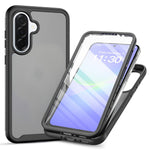 mobilskal för Samsung Galaxy A18 4G / A17 5G / A17 4G / A26 5G / A16 5G / A16 4G, genomskinligt matt PC + TPU-bakstycke med PET-skärmfilm