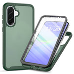 mobilskal för Samsung Galaxy A18 4G / A17 5G / A17 4G / A26 5G / A16 5G / A16 4G, genomskinligt matt PC + TPU-bakstycke med PET-skärmfilm