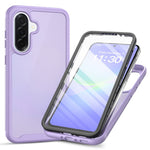 mobilskal för Samsung Galaxy A18 4G / A17 5G / A17 4G / A26 5G / A16 5G / A16 4G, genomskinligt matt PC + TPU-bakstycke med PET-skärmfilm