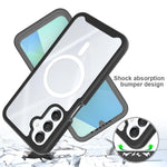 Magnetiskt skal för Samsung Galaxy A18 4G / A17 5G / A17 4G / A26 5G / A16 5G / A16 4G, PC + TPU skyddande mobilskal med PET-skärmfilm