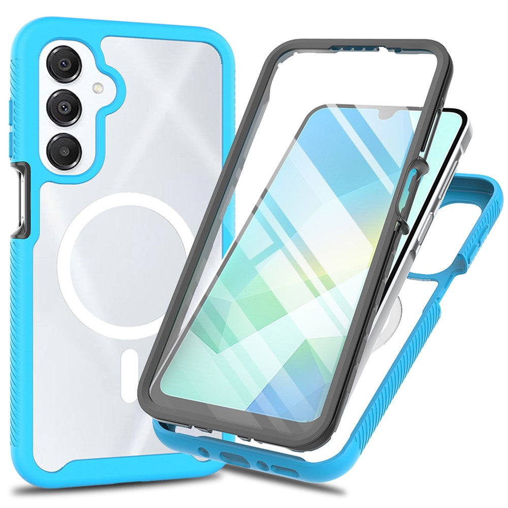 Magnetisk cover til Samsung Galaxy A18 4G / A17 5G / A17 4G / A26 5G / A16 5G / A16 4G, beskyttende PC- og TPU-mobilcover med PET-skærmfilm