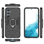 For Samsung Galaxy A54 5G Ring Kickstand Phone Cover Hard PC + Soft TPU Shockproof Smartphone Case