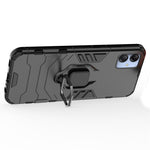 For Samsung Galaxy A04e 4G / F04 4G / M04 4G Ring Kickstand Phone Case PC+TPU Anti-scratch Protective Cover