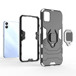 For Samsung Galaxy A04e 4G / F04 4G / M04 4G Ring Kickstand Phone Case PC+TPU Anti-scratch Protective Cover