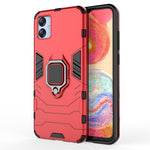 For Samsung Galaxy A04e 4G / F04 4G / M04 4G Ring Kickstand Phone Case PC+TPU Anti-scratch Protective Cover