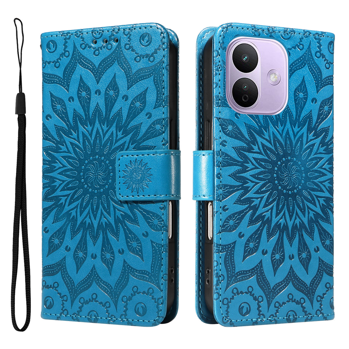 Xiaomi Redmi Note 17 Pro 5G Läderplånboksfodral med solrostryck