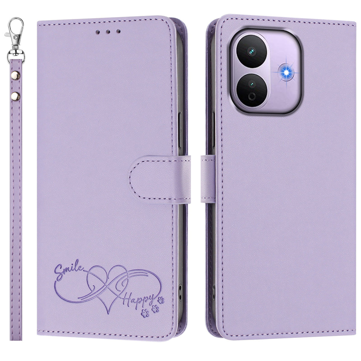 For Xiaomi Redmi Note 17 Pro 5G Case PU Leather Heart Pattern Wallet Flip Phone Cover with Hand Strap
