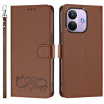 For Xiaomi Redmi Note 17 Pro 5G Case PU Leather Heart Pattern Wallet Flip Phone Cover with Hand Strap