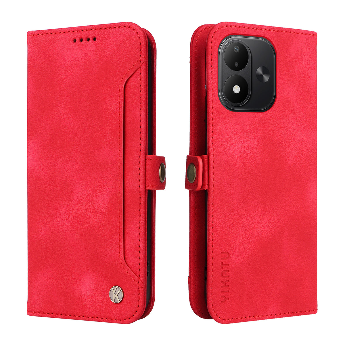 YIKATU til Xiaomi Redmi Note 17 4G (Global) / Xiaomi Redmi Note 17 (Indien/Kina) 5G / Xiaomi Redmi Note 17 5G (Global), YK-002-tegnebogsetui i PU-læder med mobiltelefonrum