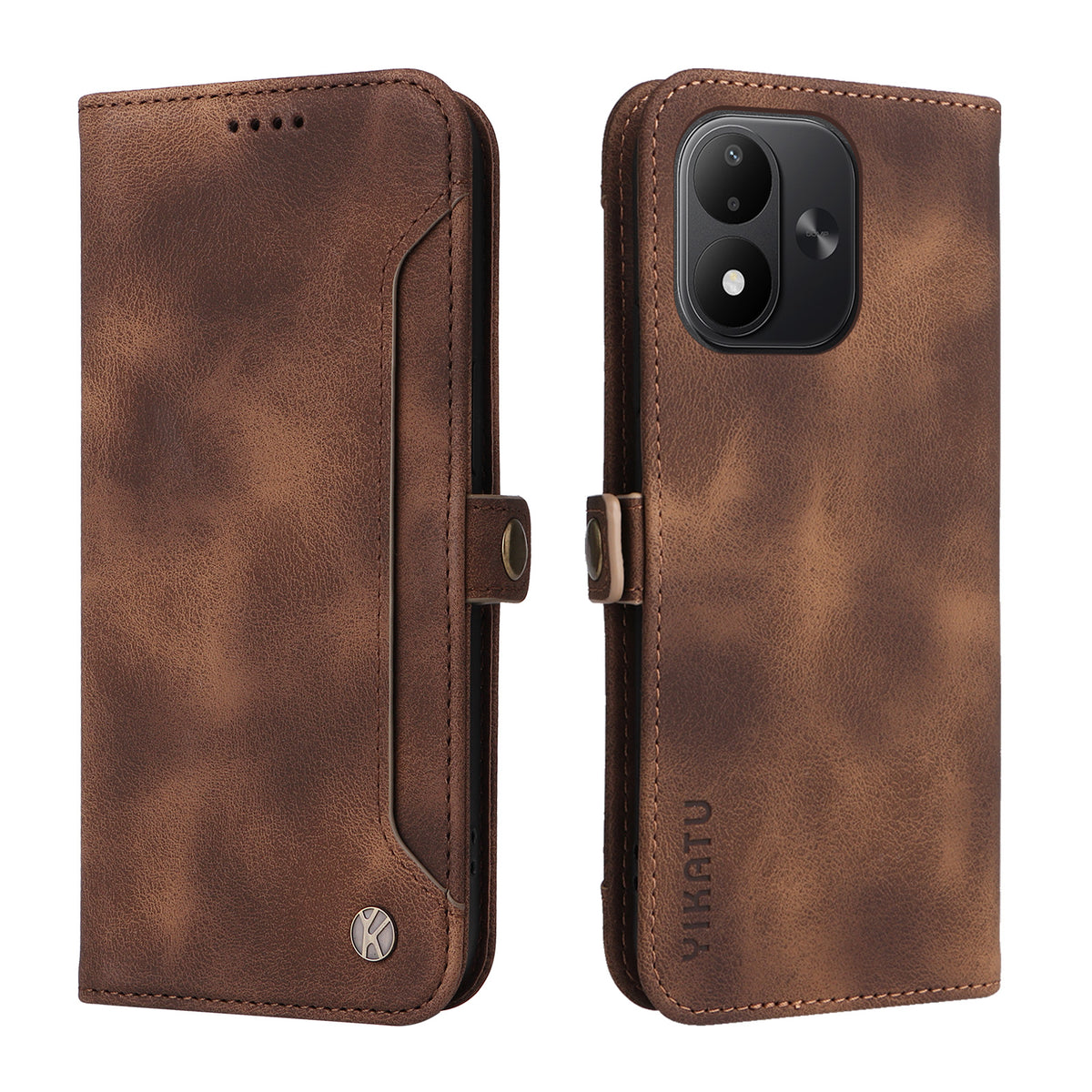 YIKATU til Xiaomi Redmi Note 17 4G (Global) / Xiaomi Redmi Note 17 (Indien/Kina) 5G / Xiaomi Redmi Note 17 5G (Global), YK-002-tegnebogsetui i PU-læder med mobiltelefonrum