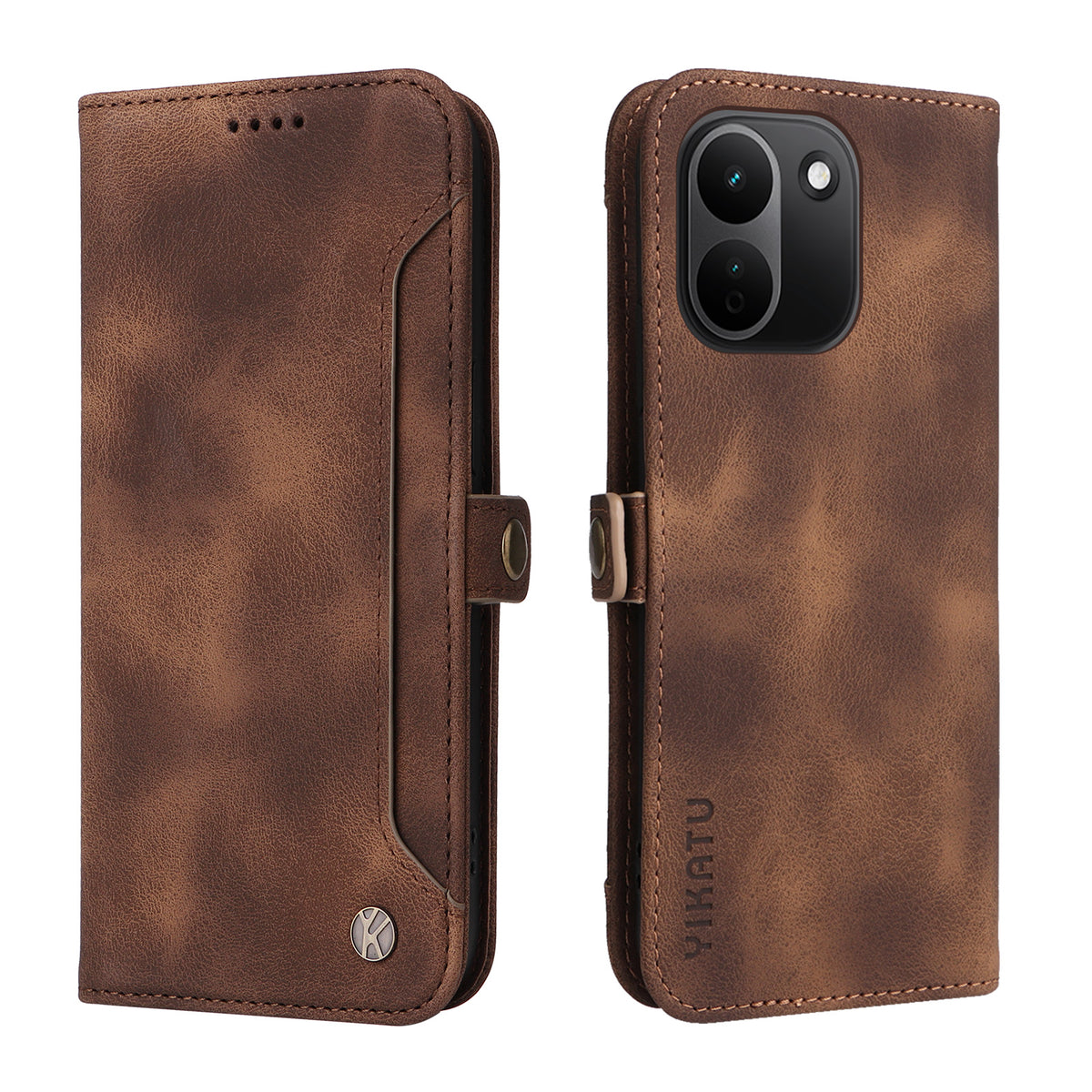 YIKATU för Xiaomi Redmi Note 17 Pro+ 5G / Xiaomi Redmi Note 17 Pro Max 5G YK-002 Plånboksfodral i PU-läder med mobilfack och yttre korthållare