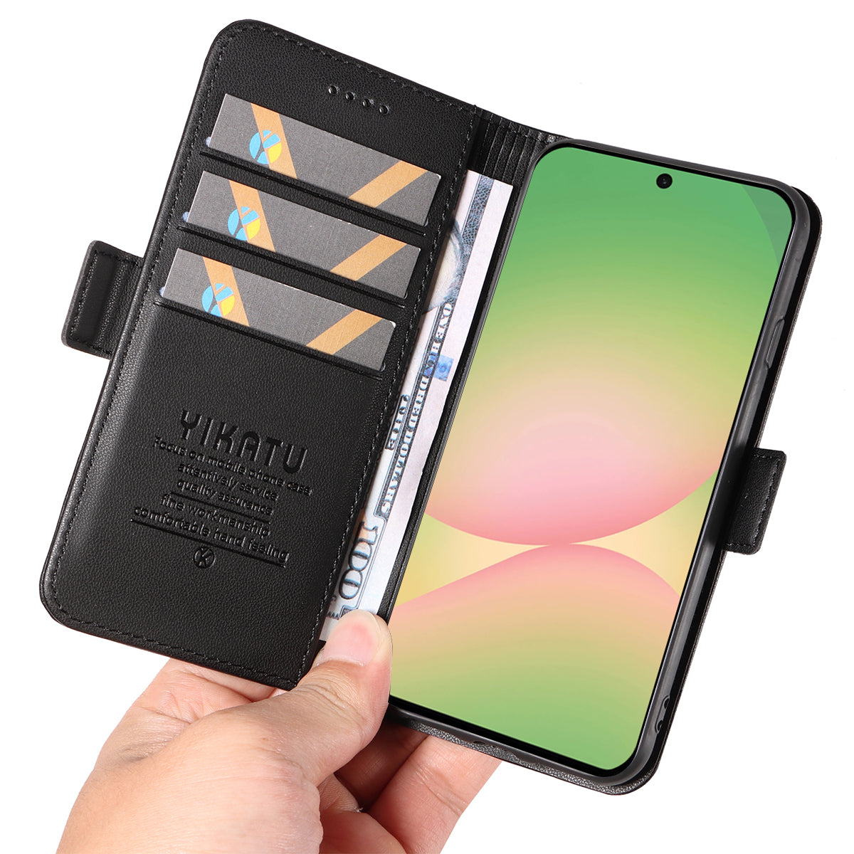 YIKATU för Xiaomi Redmi Note 17 4G (Global) / Xiaomi Redmi Note 17 (Indien/Kina) 5G / Xiaomi Redmi Note 17 5G (Global) Plånboksfodral YK-003 Läderfodral