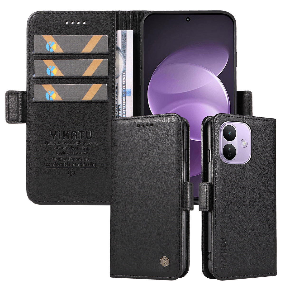 YIKATU för Xiaomi Redmi Note 17 Pro 5G Plånboksfodral YK-003 Läderfodral