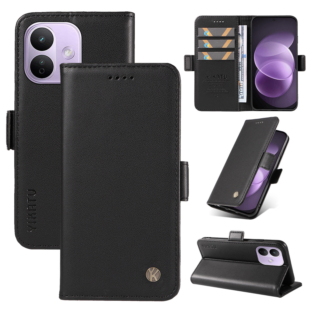 YIKATU för Xiaomi Redmi Note 17 Pro 5G Plånboksfodral YK-003 Läderfodral
