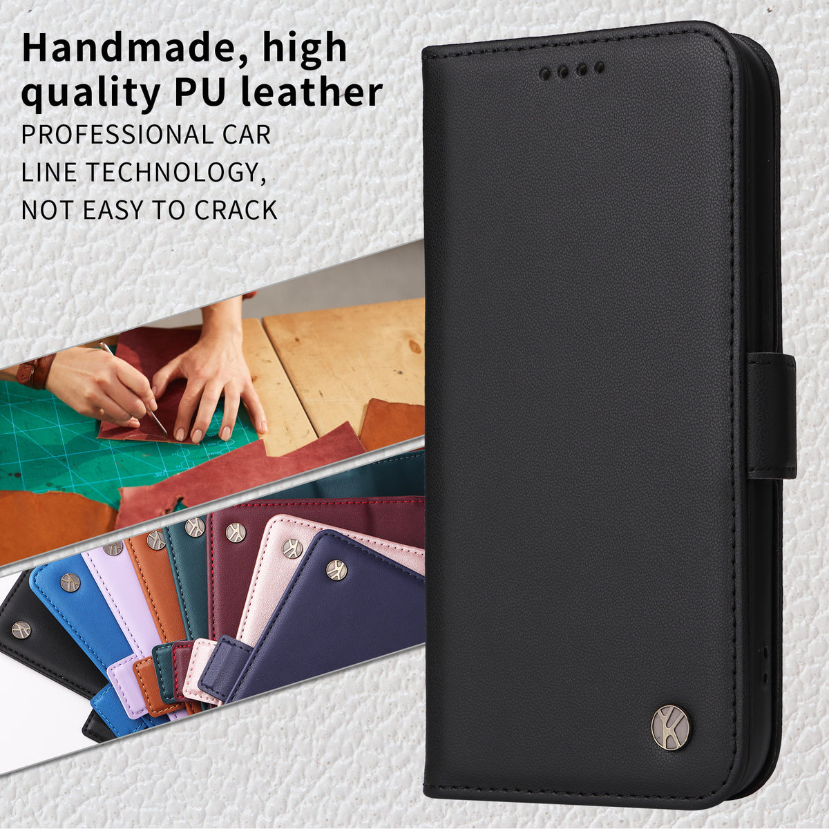 YIKATU YK-003 læderetui til Xiaomi Redmi Note 17 Pro+ 5G / Xiaomi Redmi Note 17 Pro Max 5G, pung-etui