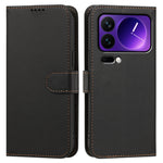Läderfodral för Xiaomi 18 Pro, plånboksfodral, enfärgat, fallskyddande mobilfodral