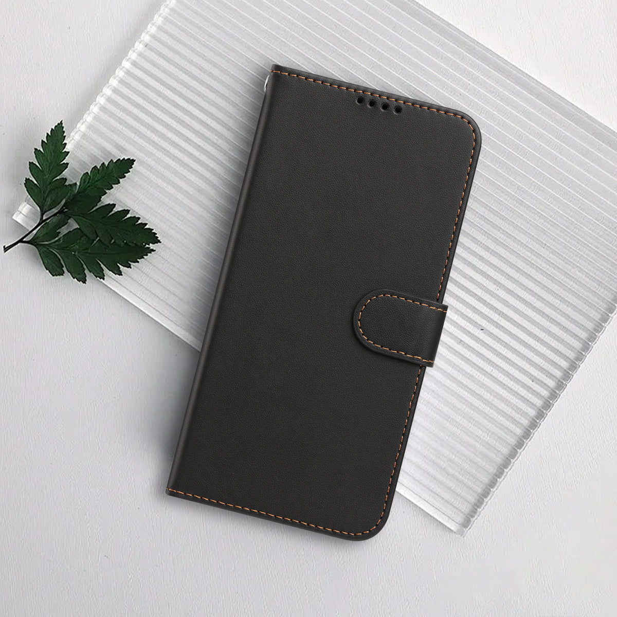 Läderfodral för Xiaomi 18 Pro, plånboksfodral, enfärgat, fallskyddande mobilfodral