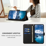 Läderfodral för Xiaomi 18 Pro Max, plånboksfodral, enfärgat, fallskyddande mobilfodral