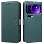 Läderfodral för Xiaomi 18 Pro Max, plånboksfodral, enfärgat, fallskyddande mobilfodral