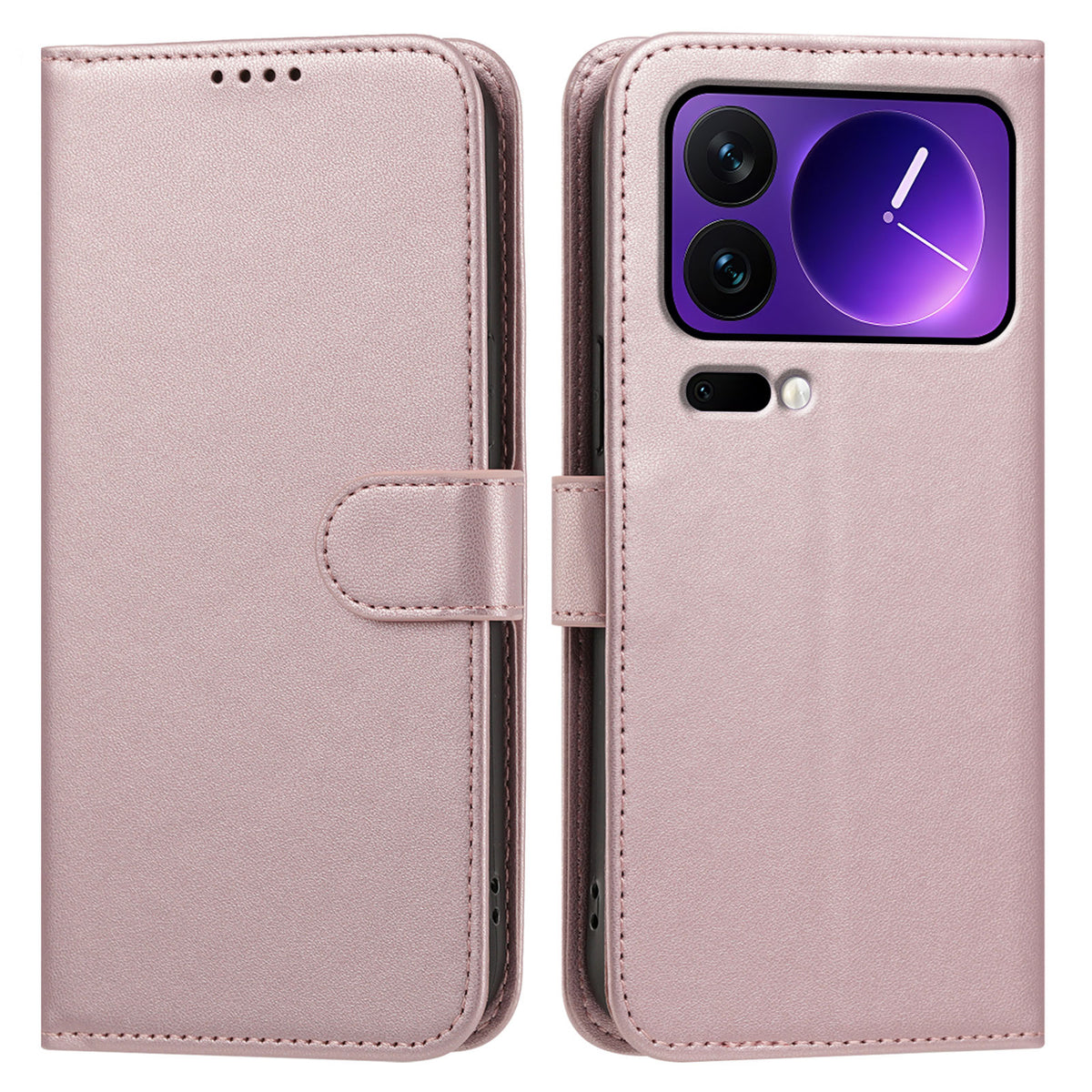 Läderfodral för Xiaomi 18 Pro Max, plånboksfodral, enfärgat, fallskyddande mobilfodral