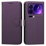 Läderfodral för Xiaomi 18 Pro Max, plånboksfodral, enfärgat, fallskyddande mobilfodral
