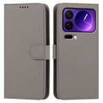 Läderfodral för Xiaomi 18 Pro Max, plånboksfodral, enfärgat, fallskyddande mobilfodral