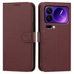 Läderfodral för Xiaomi 18 Pro Max, plånboksfodral, enfärgat, fallskyddande mobilfodral