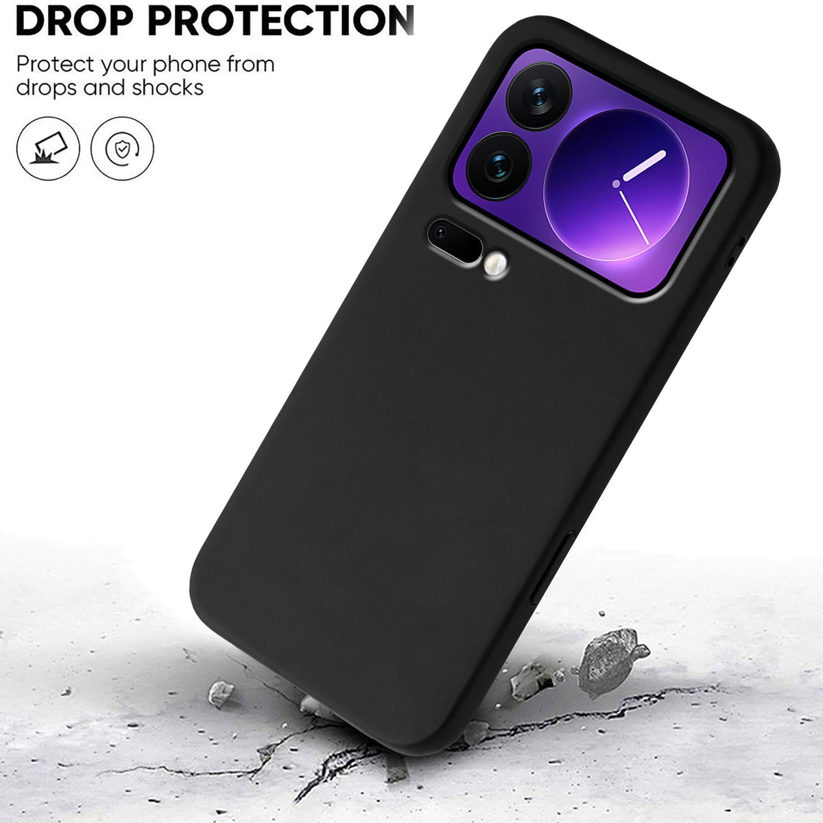 Xiaomi 18 Pro Max-skal Mjukt TPU-skal med fallskydd och halkfri textur