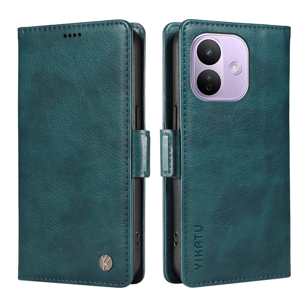 YIKATU för Xiaomi Redmi Note 17 Pro 5G-skal YK-007 Litchitexturerat PU-läderplånboksfodral