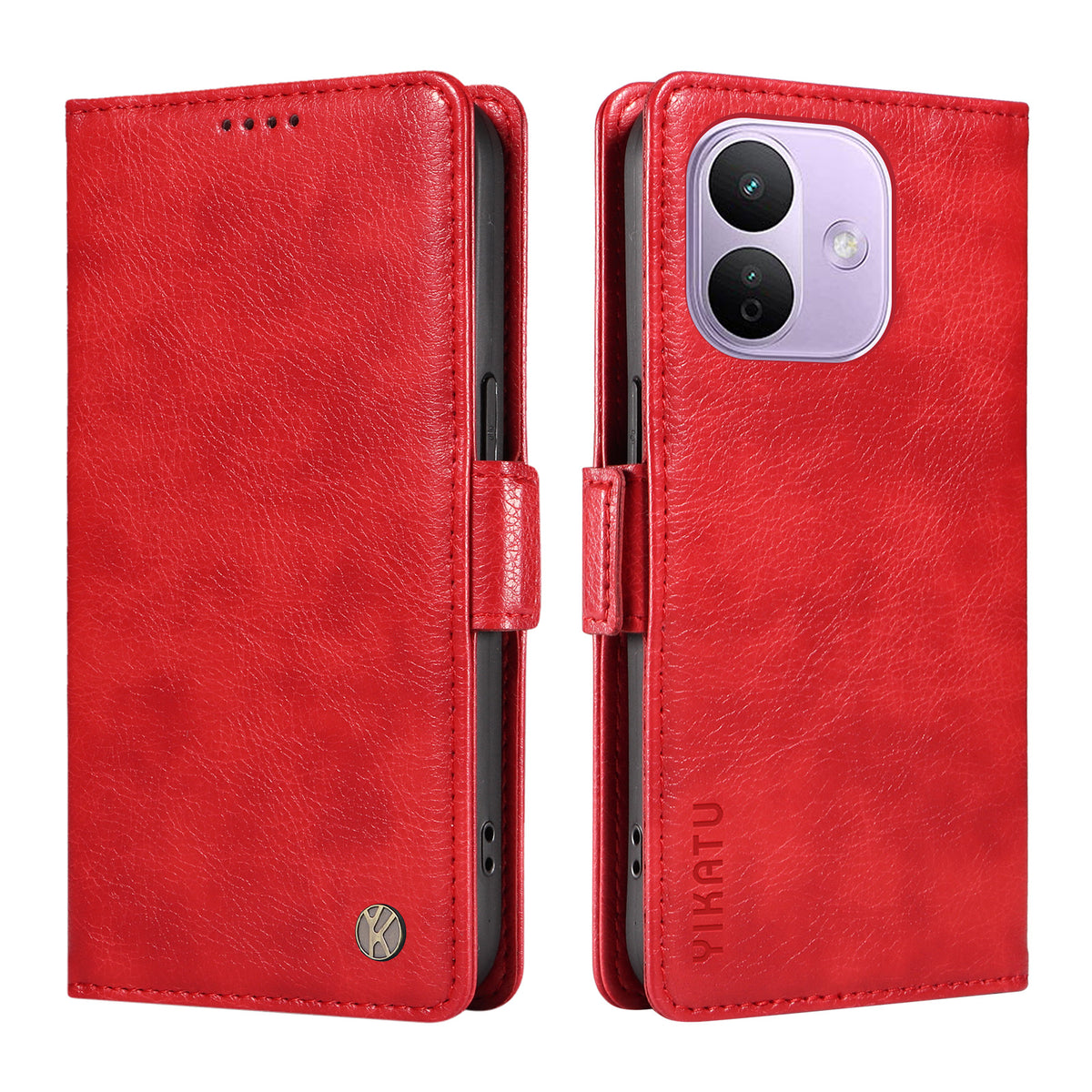 YIKATU för Xiaomi Redmi Note 17 Pro 5G-skal YK-007 Litchitexturerat PU-läderplånboksfodral