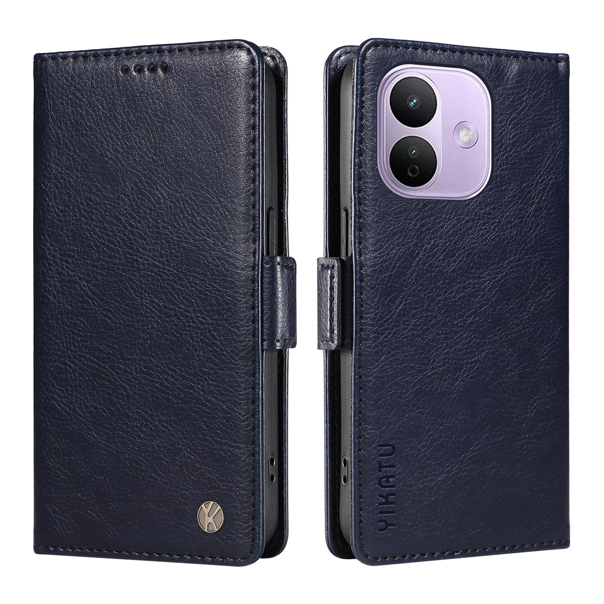 YIKATU för Xiaomi Redmi Note 17 Pro 5G-skal YK-007 Litchitexturerat PU-läderplånboksfodral