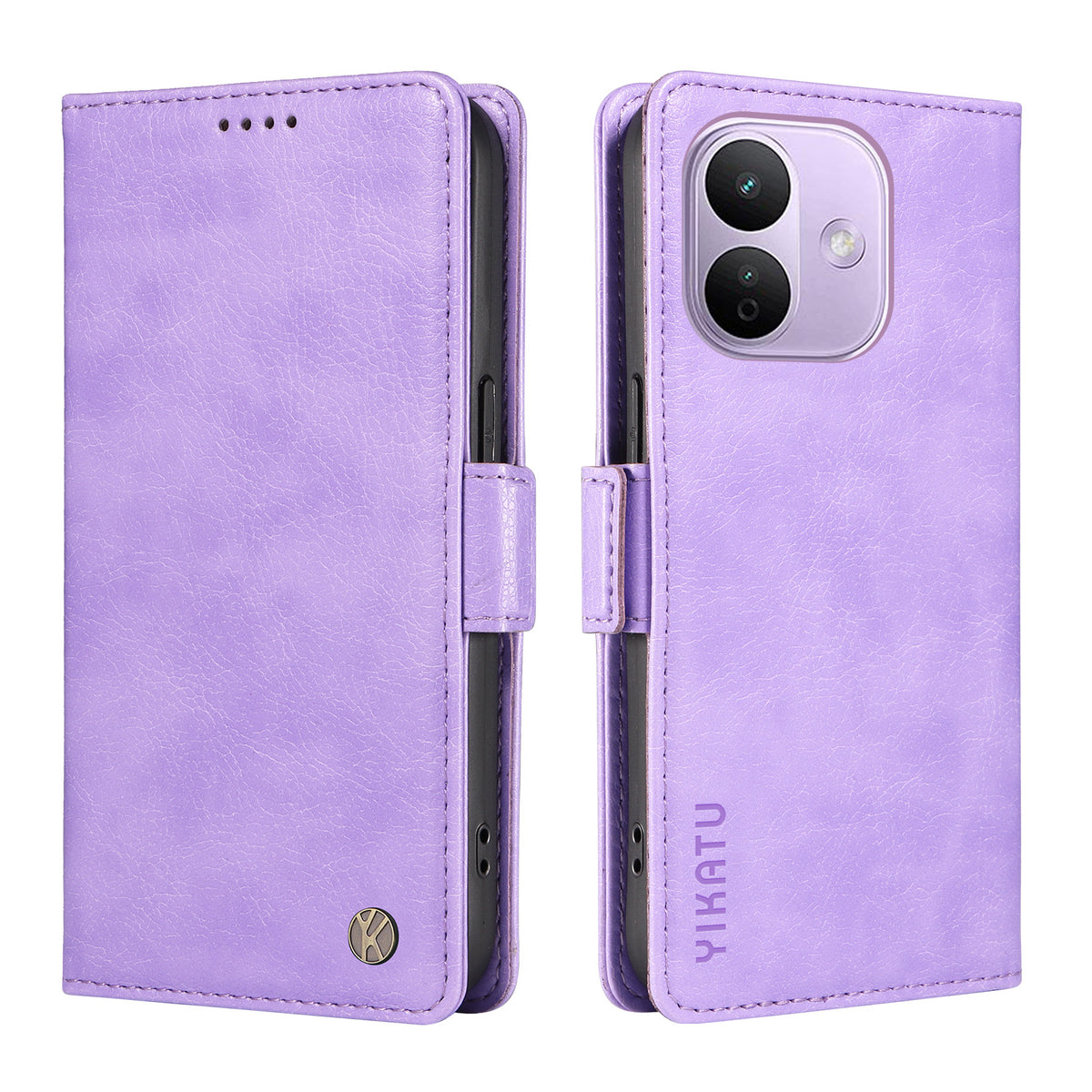 YIKATU för Xiaomi Redmi Note 17 Pro 5G-skal YK-007 Litchitexturerat PU-läderplånboksfodral