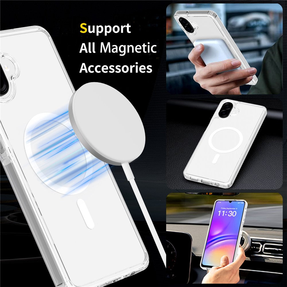 Magnetiskt skal för Samsung Galaxy A08 4G / A07s 4G / A07 4G 2.0mm reptåligt TPU + PC-mobilskal