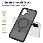 Magnetisk cover til Samsung Galaxy A08 4G / A07s 4G / A07 5G / A07 4G / A06 5G / A06 4G, mobilcover med TPU-ramme, akrylbagpanel og berøringsskærm