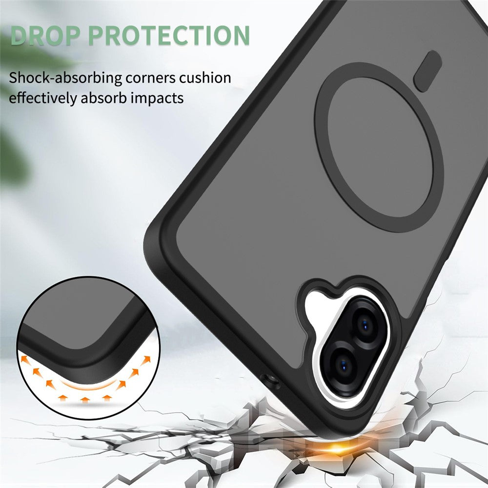 Magnetisk cover til Samsung Galaxy A08 4G / A07s 4G / A07 5G / A07 4G / A06 5G / A06 4G, mobilcover med TPU-ramme, akrylbagpanel og berøringsskærm