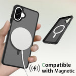 Magnetisk cover til Samsung Galaxy A08 4G / A07s 4G / A07 5G / A07 4G / A06 5G / A06 4G, mobilcover med TPU-ramme, akrylbagpanel og berøringsskærm