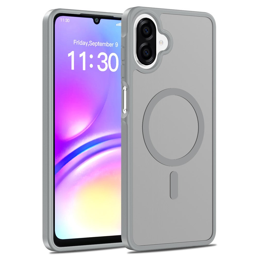 Magnetisk cover til Samsung Galaxy A08 4G / A07s 4G / A07 5G / A07 4G / A06 5G / A06 4G, mobilcover med TPU-ramme, akrylbagpanel og berøringsskærm