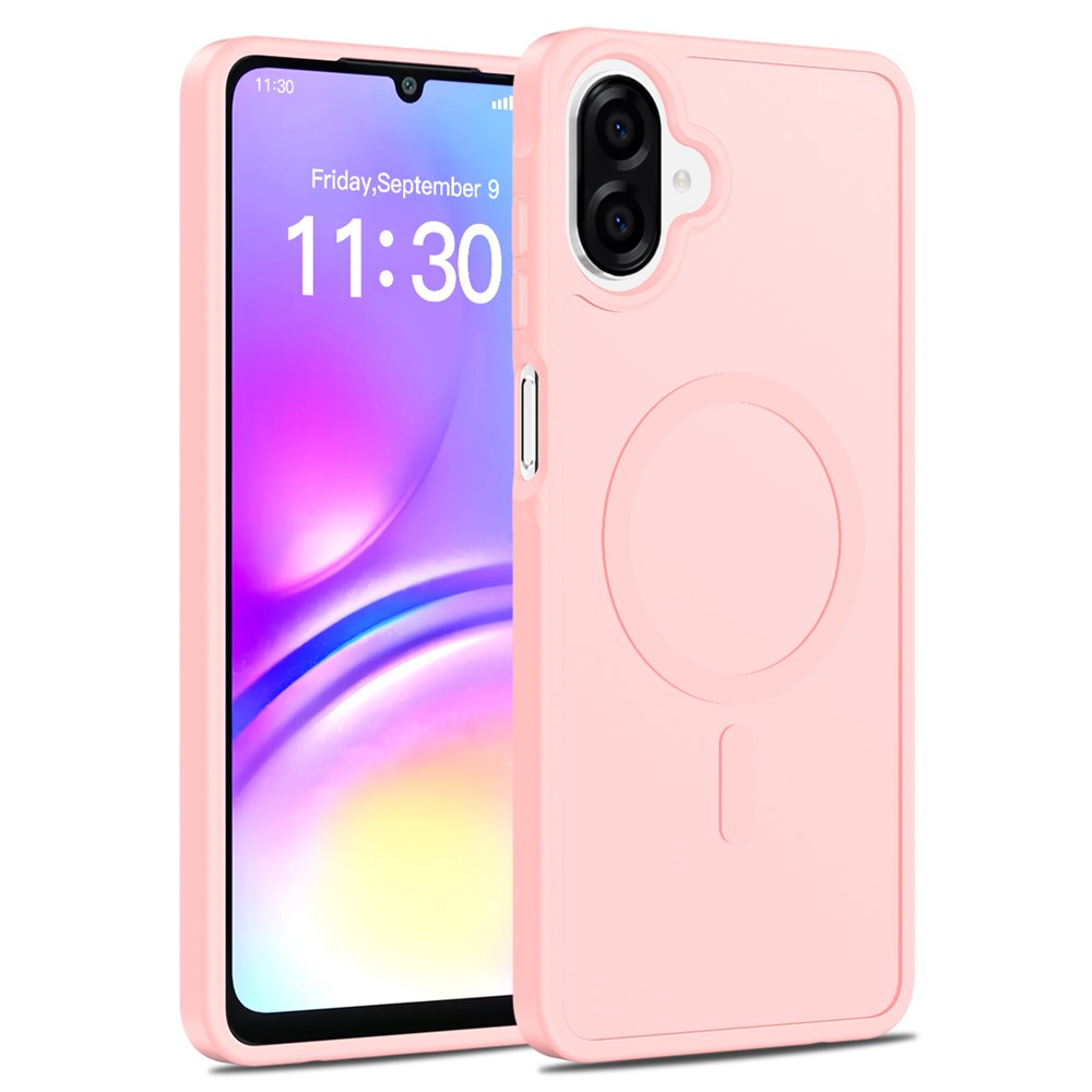 Magnetisk cover til Samsung Galaxy A08 4G / A07s 4G / A07 5G / A07 4G / A06 5G / A06 4G, mobilcover med TPU-ramme, akrylbagpanel og berøringsskærm