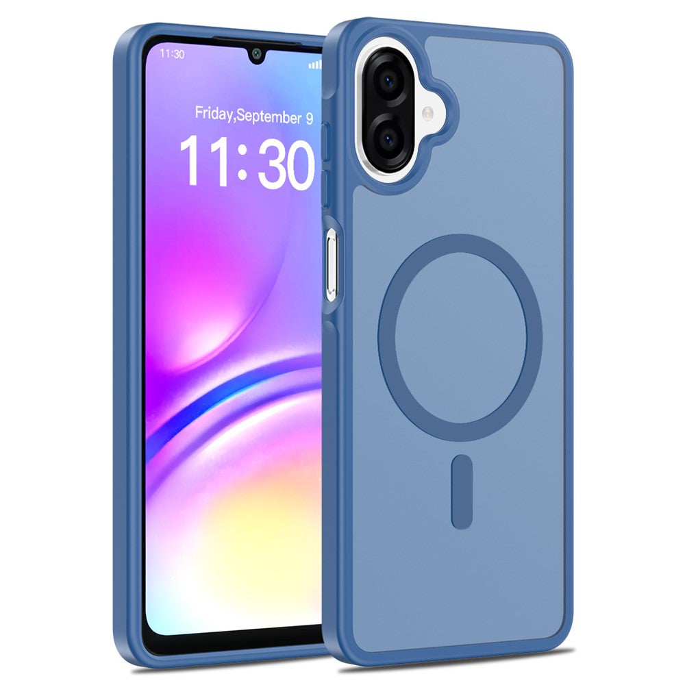 Magnetisk cover til Samsung Galaxy A08 4G / A07s 4G / A07 5G / A07 4G / A06 5G / A06 4G, mobilcover med TPU-ramme, akrylbagpanel og berøringsskærm