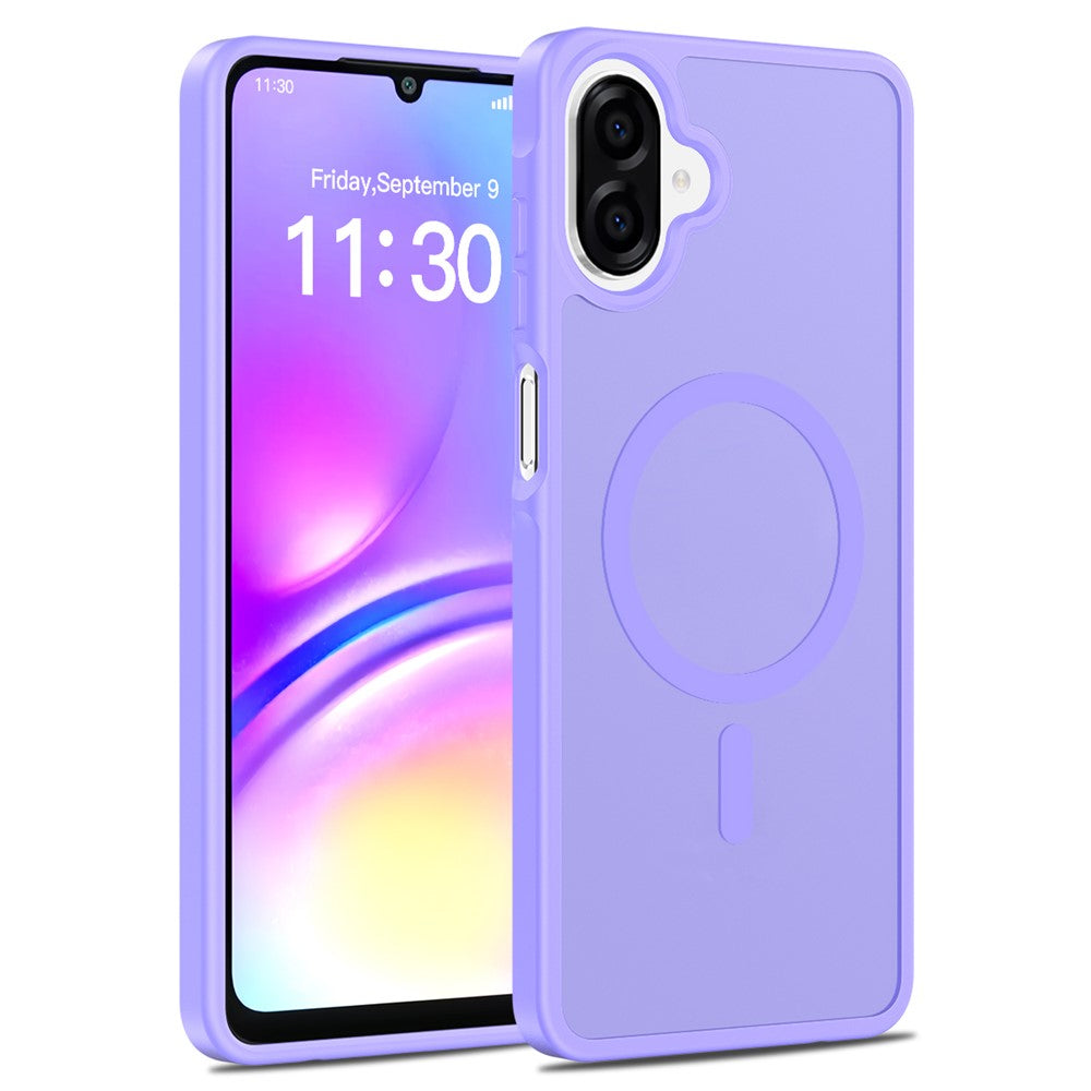 Magnetisk cover til Samsung Galaxy A08 4G / A07s 4G / A07 5G / A07 4G / A06 5G / A06 4G, mobilcover med TPU-ramme, akrylbagpanel og berøringsskærm