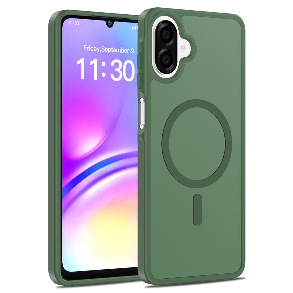 Magnetisk cover til Samsung Galaxy A08 4G / A07s 4G / A07 5G / A07 4G / A06 5G / A06 4G, mobilcover med TPU-ramme, akrylbagpanel og berøringsskærm