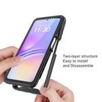 Gennemsigtigt cover til Samsung Galaxy A08 4G / A07 4G / A07 5G / A07s 4G / A06 4G / A06 5G, mobilcover i PC + TPU med PET-skærmfilm