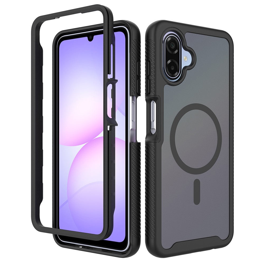 Magnetiskt mobilskal för Samsung Galaxy A08 4G / A07s 4G / A07 5G / A07 4G / A06 5G / A06 4G Avtagbart 2-i-1 genomskinligt matt PC TPU bakstycke