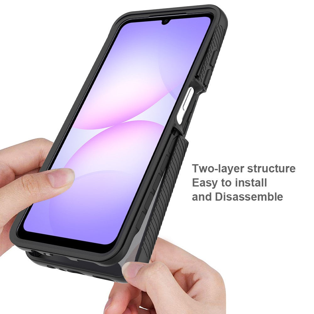Magnetiskt mobilskal för Samsung Galaxy A08 4G / A07s 4G / A07 5G / A07 4G / A06 5G / A06 4G Avtagbart 2-i-1 genomskinligt matt PC TPU bakstycke