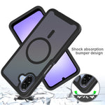 Magnetiskt mobilskal för Samsung Galaxy A08 4G / A07s 4G / A07 5G / A07 4G / A06 5G / A06 4G Avtagbart 2-i-1 genomskinligt matt PC TPU bakstycke