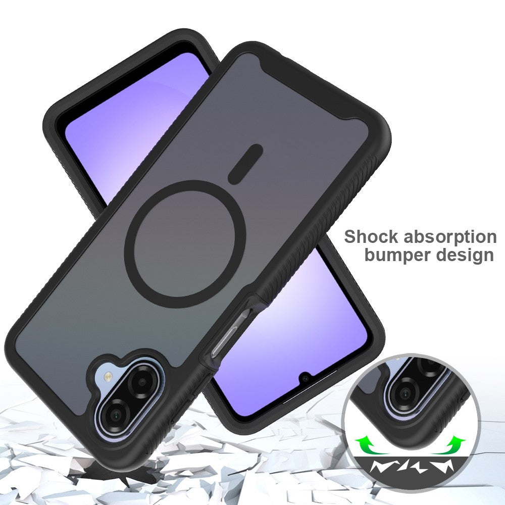 Magnetiskt mobilskal för Samsung Galaxy A08 4G / A07s 4G / A07 5G / A07 4G / A06 5G / A06 4G Avtagbart 2-i-1 genomskinligt matt PC TPU bakstycke