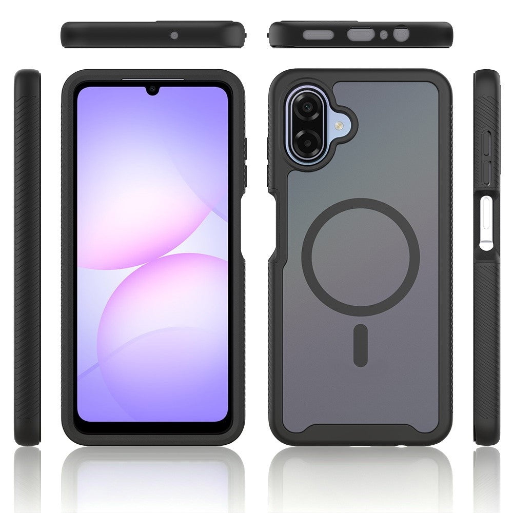 Magnetiskt mobilskal för Samsung Galaxy A08 4G / A07s 4G / A07 5G / A07 4G / A06 5G / A06 4G Avtagbart 2-i-1 genomskinligt matt PC TPU bakstycke