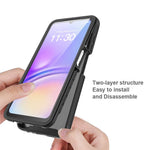 Mobilcover til Samsung Galaxy A08 4G / A07s 4G / A07 5G / A07 4G / A06 5G / A06 4G, gennemsigtig mat PC + TPU-bagside med PET-skærmfilm